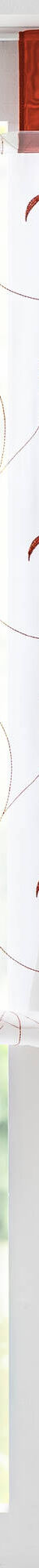 Store fine broderie feuilles (terracotta / blanc) Store fine broderie feuilles (terracotta / blanc)